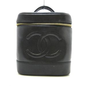 シャネル CHANEL バニティバッグ - A01998 黒 ゴールド金具 キャビアスキン 新着 2...