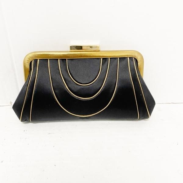 アニヤハインドマーチ Anya Hindmarch クラッチバッグ 美品 - 黒×グリーン がま口 ...