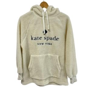 ケイトスペード Kate spade パーカー サイズS レディース 美品 ロゴ シェルパ フーディー 白 新着 20240501