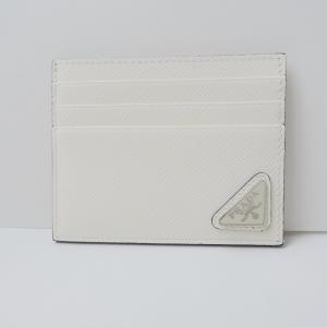 プラダ PRADA カードケース 美品 - 2MC047 ビアンコ(白) サフィアーノトライアングル(レザー) 新着 20240409｜brandear