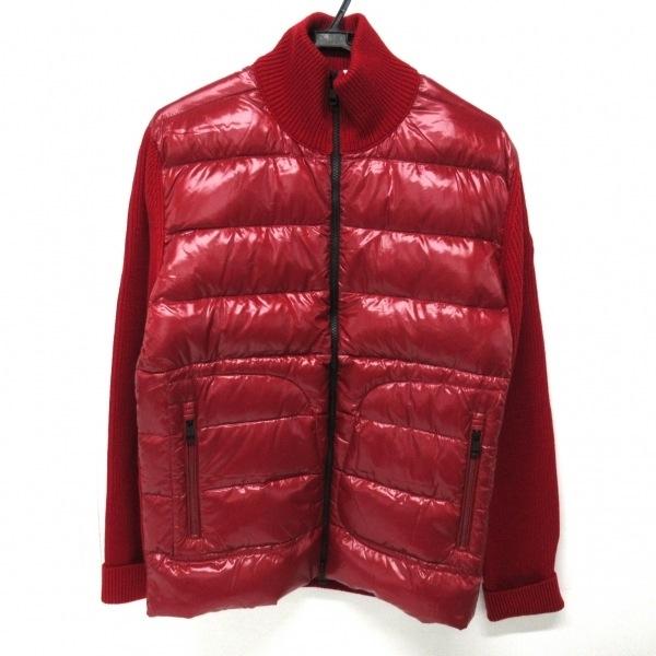 モンクレール MONCLER ダウンジャケット サイズL メンズ 美品 レッド 長袖/秋/冬 新着 ...