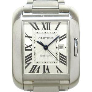 カルティエ Cartier 腕時計 タンクアングレーズ W5310009 メンズ シルバー 新着 20240426｜brandear