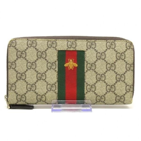 グッチ GUCCI 長財布 GGスプリーム ニューウェブ ジップアラウンドウォレット 408831 ...