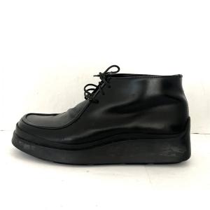 プラダ PRADA ショートブーツ 7 1/2 メンズ - 訳あり 黒 レザー 新着 20240524｜brandear