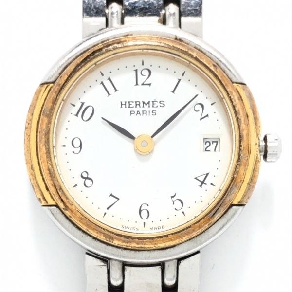 エルメス HERMES 腕時計 ウィンザー レディース 白  値下げ 20240523