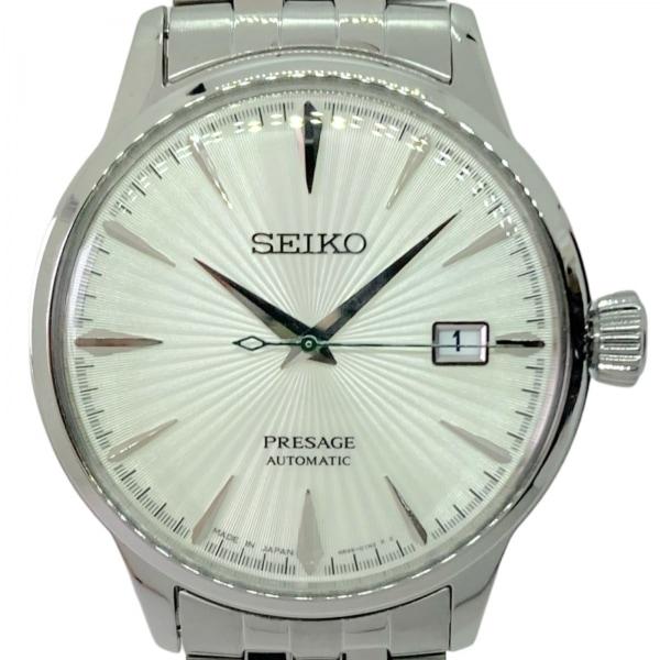 セイコー SEIKO 腕時計 美品 PRESAGE(プレザージュ) 4R35-01T0 メンズ 裏ス...