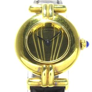 カルティエ Cartier 腕時計 マストコリゼヴェルメイユ 590002 レディース 革ベルト/925 ゴールド 新着 20240509｜brandear