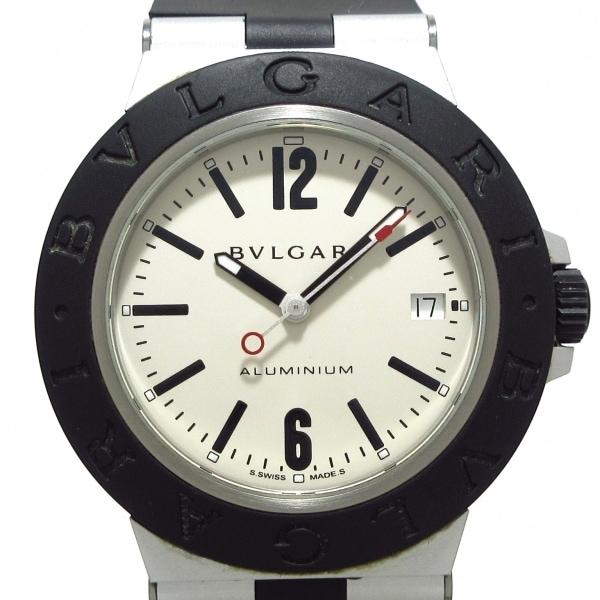 ブルガリ BVLGARI 腕時計 アルミニウム BB40AT メンズ ラバーベルト アイボリー 新着...