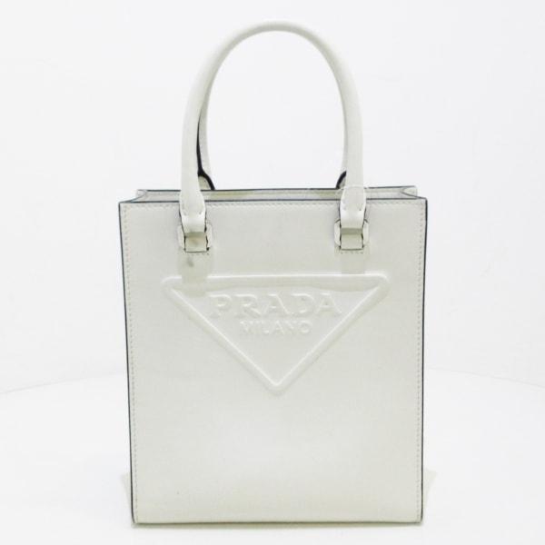 プラダ PRADA トートバッグ レディース トライアングルロゴ 1BA333 アイボリー ミニバッ...