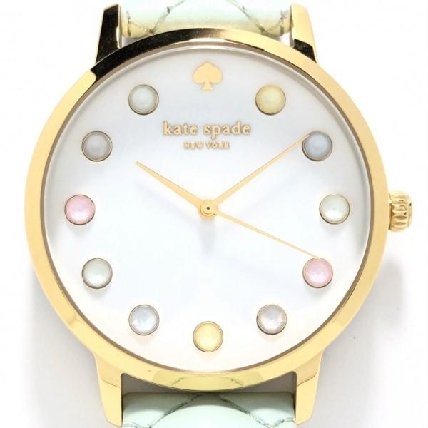 ケイト Kate spade 腕時計 - KSW1096 レディース キルティング 白×マルチ 新着...