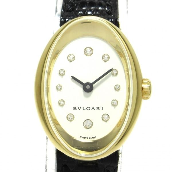 ブルガリ BVLGARI 腕時計 オーバル OV27G レディース K18YG/リザードベルト/12...