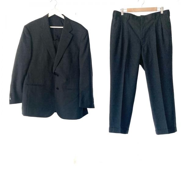 リーガル REGAL シングルスーツ メンズ - 黒×ネイビー ２パンツスーツ/ネーム刺繍 新着 2...