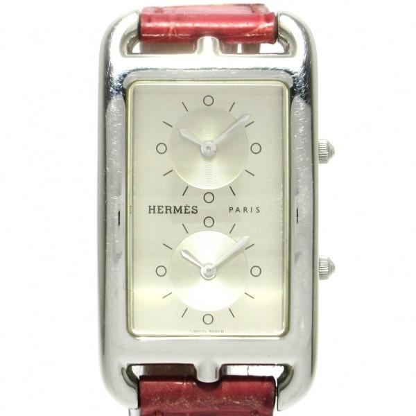 エルメス 腕時計 ケープコッド ドゥゾーン CC3-510 レディース SS/クロコベルト/□I シ...