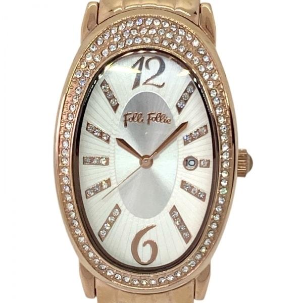フォリフォリ FolliFollie 腕時計 美品 WF2B012BTW レディース 白 新着 20...