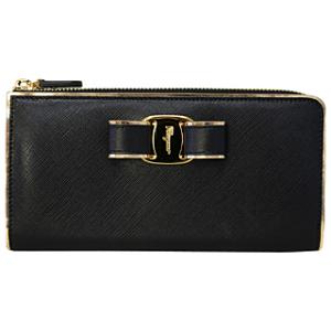 フェラガモ L字ファスナー長財布　22C248 602395 NERO ブラック　ヴァラ ロングウォレット