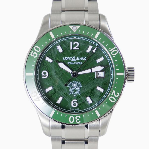 【BF】モンブラン MONTBLANC 1858 アイスシー オートマティック デイト グリーン文字...