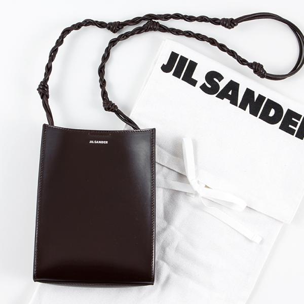 ジルサンダー JIL SANDER タングル スモール ショルダーバッグ クロスボディ レザー ブラ...