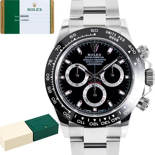 ロレックス コスモグラフ デイトナ 116500LN ブラック 黒文字盤 腕時計 自動巻き 中古 メ...