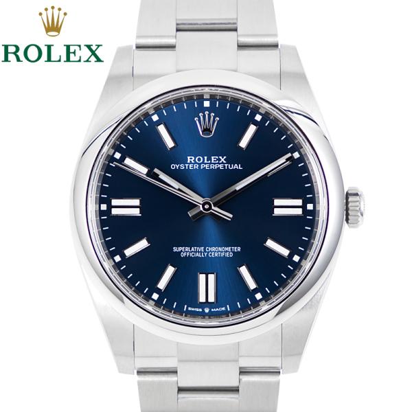 ロレックス オイスター パーペチュアル 41 124300 ブルー 青文字盤 腕時計 自動巻き メン...