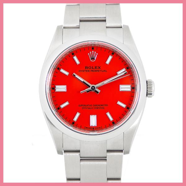 未使用 ロレックス オイスター パーペチュアル 36 126000 コーラルレッド 腕時計 自動巻き...