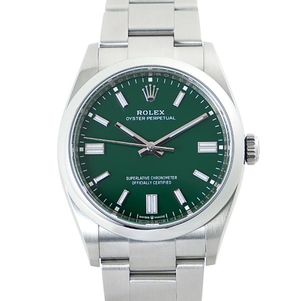【未使用】 ロレックス オイスター パーペチュアル 36 126000 グリーン 緑文字盤 腕時計 ...
