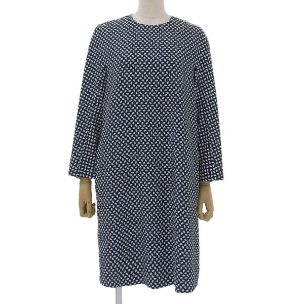 超美品 Max Mara STUDIO 現行タグ 622105026 総柄 ワンピース 38 株マッ...