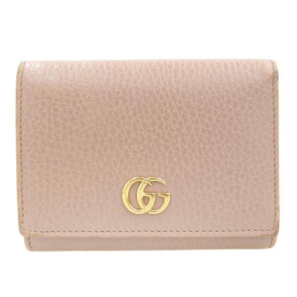 美品箱付 グッチ GUCCI 2019年商品 474746 GGマーモント レザー コンパクト ウォ...