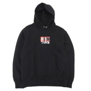 DIESEL ディーゼル ブラック コットン ロゴスウェット L トップス