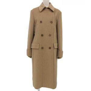 マックスマーラ ステンカラーコート キャメル 裏地総ロゴ 現行タグ