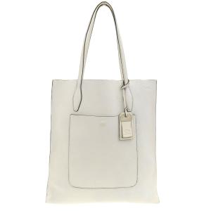 超美品 トッズ ホワイト シュリンク レザー パッチポケット ショルダー  