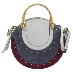 Chloé ショルダーバッグ ネイビー スエード レザー ピクシー