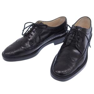 美品 トッズ TOD’S 現行ロゴ エンボスT ウイングチップ メダリオン レザー ドレスシューズ 35 21.5-22cm 黒 レディー 数回使用程 オフィス 旅