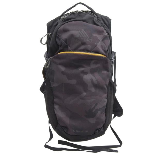 超美品 グレゴリー GREGORY 現行 1114989183 ナノ18 ブラックウッドランド ナイ...