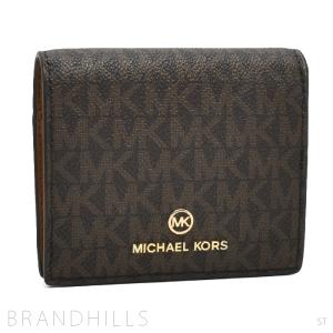 マイケルコース 財布 二つ折り PVC シグネチャー ブラウン 32F0GT9F5B MICHAEL KORS 未使用品｜brandhills