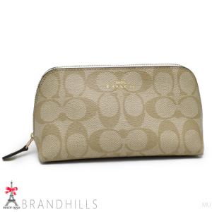 コーチ ポーチ レディース シグネチャー ライトカーキ チョーク F53385 COACH 美品｜brandhills