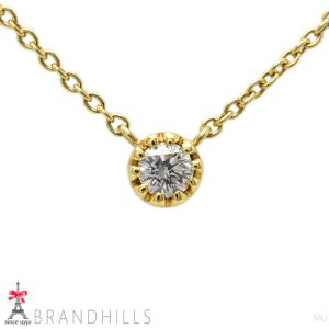 スタージュエリー ダイヤモンド 0.07ct ネックレス K18金 750YG イエローゴールド 1.5g STAR JEWELRY 美品｜brandhills