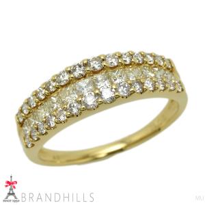 ダイヤモンド 1.00ct リング K18金 750YG イエローゴールド 指輪 #12.5 3.0g 極美品｜brandhills