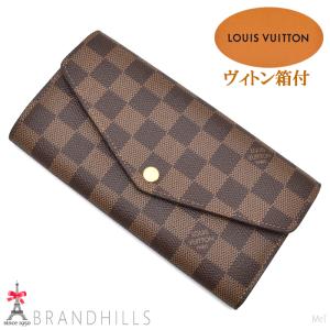 ルイヴィトン 長財布 二つ折り メンズ レディース ポルトフォイユ サラ ダミエ エベヌ ブラウン N63209 LOUIS VUITTON 未使用品｜brandhills