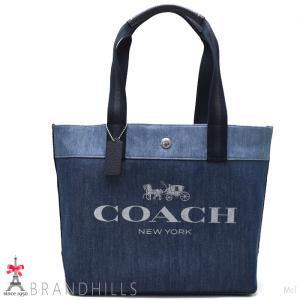 コーチ トートバッグ メンズ レディース ホース アンド キャリッジ プリント デニム キャンバス 91131 COACH 未使用品｜brandhills