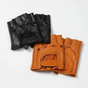 Sunx ドライビンググローブ 半指羊革 カーグローブ E50