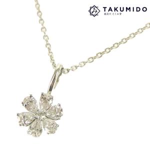 代引き不可 ハリーウィンストン HARRY WINSTON ネックレス フォーゲットミーノット ダイヤモンド Pt950 総重量約5.1g 中古A 272467