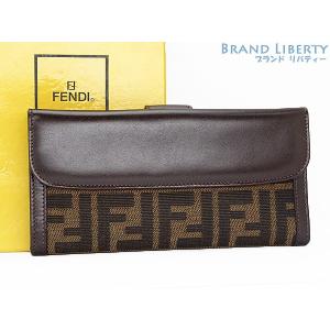 FENDI 新品同様 フェンディ エフ イズ ズッカ柄 ホック式二つ折り財布  
