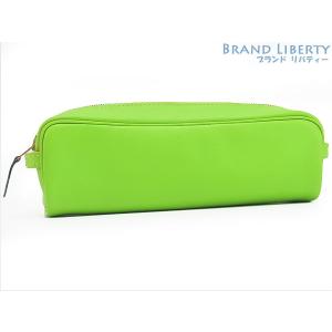 HERMES（エルメス） 筆箱 ペンケース ポーチ レザー オレンジ×ゴールド