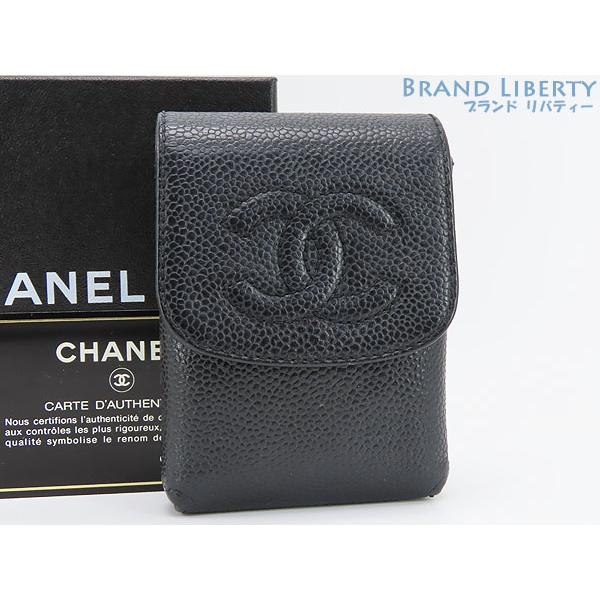 美品 シャネル CHANEL ココマーク キャビアスキン シガレットケース タバコケース 小物入れ ...