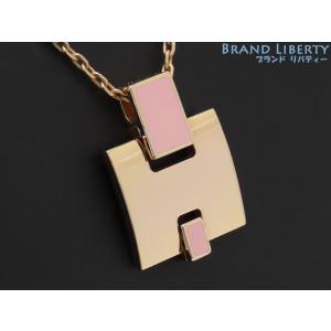 HERMES アイリーン　ピンクゴールド×ホワイト HERMES（エルメス） アイリーン ネックレス ホワイト シルバー メタル