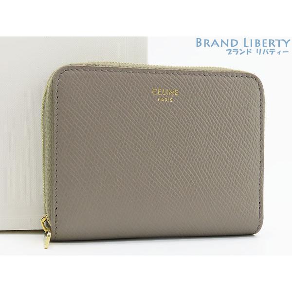 外超美品 セリーヌ CELINE コンパクト ジップドウォレット ラウンドファスナー コインケース ...