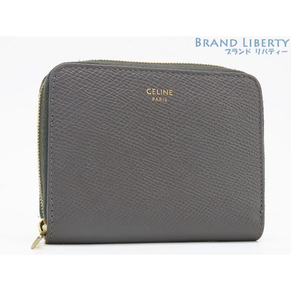美品 セリーヌ CELINE コンパクト ジップドウォレット ラウンドファスナー コインケース コイ...