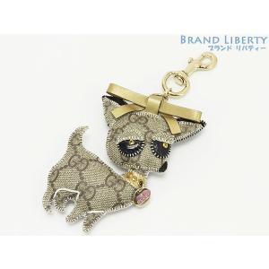 レア美品 グッチ GUCCI GGプラス グッチョリ チワワ チャーム バッグチャーム キーホルダー キーリング 206081｜brandliberty