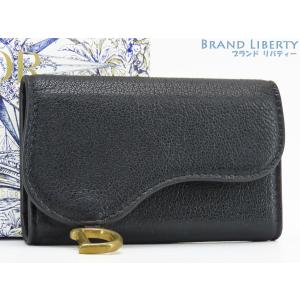 ディオール オブリーク キーケース 4連 ベージュ ネイビー キャンバス