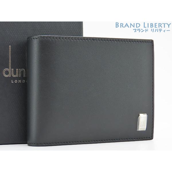 未使用 ダンヒル dunhill サイドカー 二つ折り財布 ブラック カーフレザー 19F2F32A...